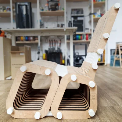 Sillón tham số cắt laser + in 3D