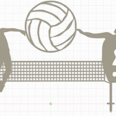 Mô hình trang trí bánh kem hình vận động viên bóng chuyền độc đáo