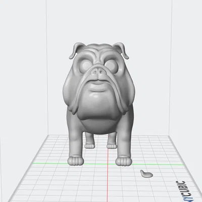 Mô hình 3D chú chó English Bulldog cực đáng yêu cho người sưu tầm