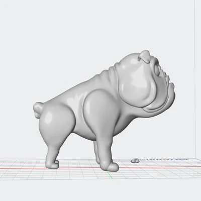 Mô hình 3D chú chó English Bulldog cực đáng yêu cho người sưu tầm