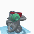 Mô hình động cơ 4 xi-lanh tăng áp (I4 Turbocharged Engine) in 3D - Thumbnail 3