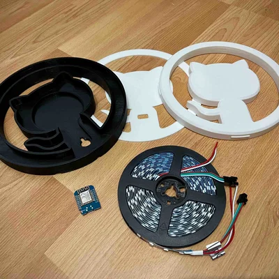 Octolamp - Đèn/bảng hiệu thông minh ESP8266 chạy wifi, phong cách GitHub