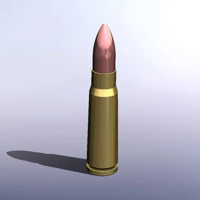 Mô hình viên đạn AK-47 7.62x39mm - File in 3D đẹp mắt
