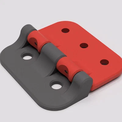 Bản lề Print-in-Place cho cửa acrylic 1/8" gắn enclosure nhôm 4040