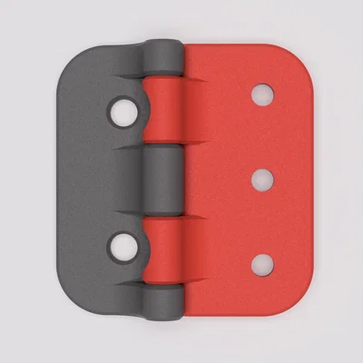 Bản lề Print-in-Place cho cửa acrylic 1/8" gắn enclosure nhôm 4040