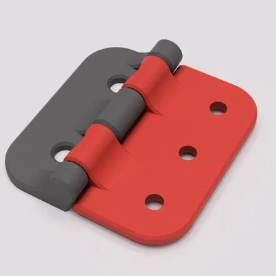 Bản lề Print-in-Place cho cửa acrylic 1/8" gắn enclosure nhôm 4040