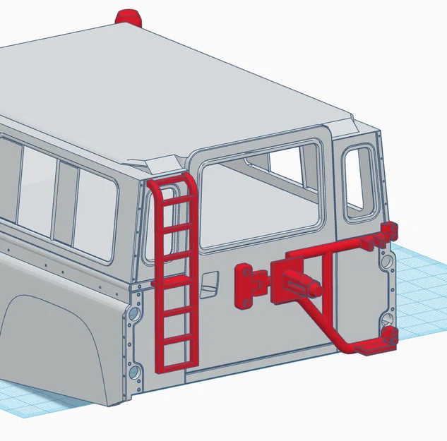 Giá đỡ bánh dự phòng cho Landy Mini - Image 2