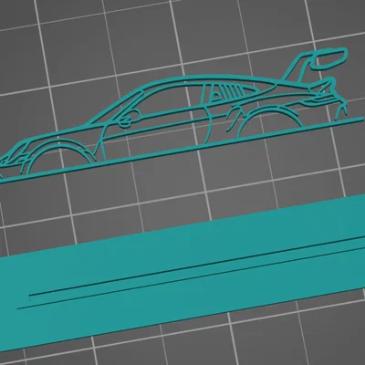 Mô hình trang trí để bàn Porsche 911 992 GT3RS Silhouette (File 3D)