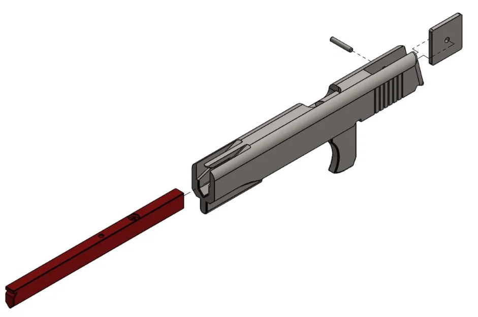 Mô hình súng bắn dây thun M1911 in 3D độc đáo - Image 3