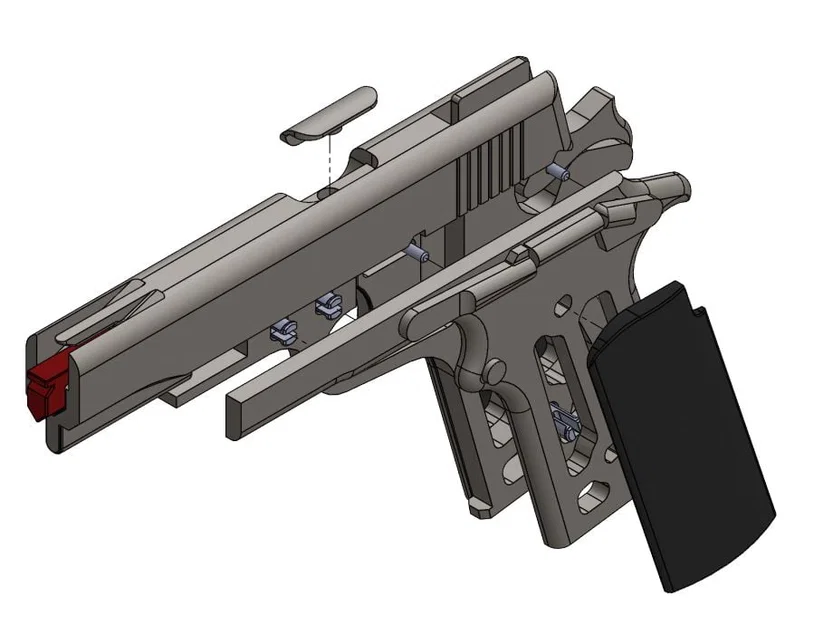 Mô hình súng bắn dây thun M1911 in 3D độc đáo - Image 4