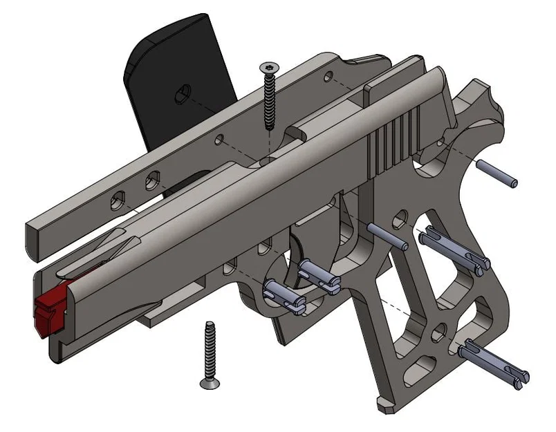 Mô hình súng bắn dây thun M1911 in 3D độc đáo - Image 5