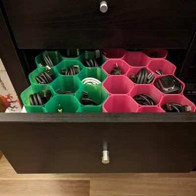 IKEA Kallax Drawer Cable Organizer Honeycomb – Khay tổ ong sắp xếp dây cáp