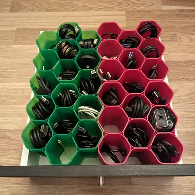 IKEA Kallax Drawer Cable Organizer Honeycomb – Khay tổ ong sắp xếp dây cáp