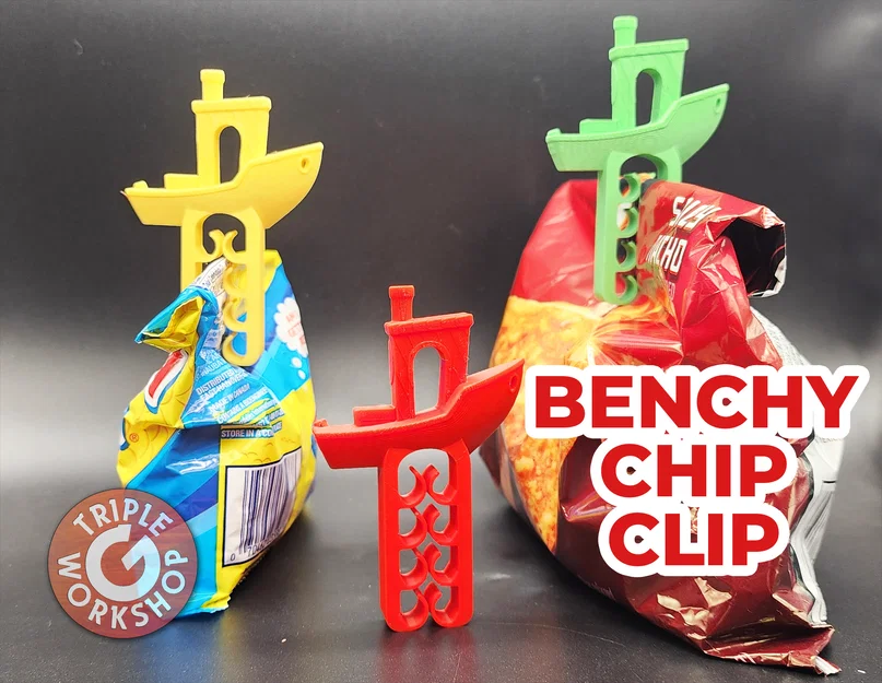Kẹp miệng túi hình tàu Benchy (Benchy Chip Clip) - In 3D cực dễ - Image 1