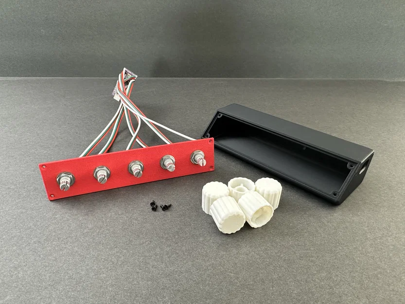 Case in 3D cho DeeJ Volume Mixer (5 núm EC11 + Arduino Pro Micro) - Image 3