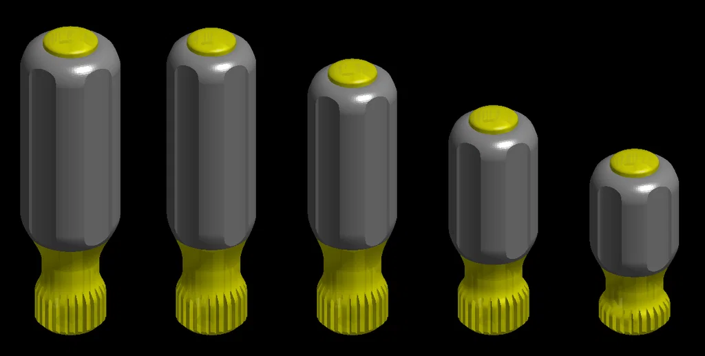 Tay cầm tua vít/dụng cụ 2 mảnh kiểu Klein dạng tham số (SCAD) - Image 2