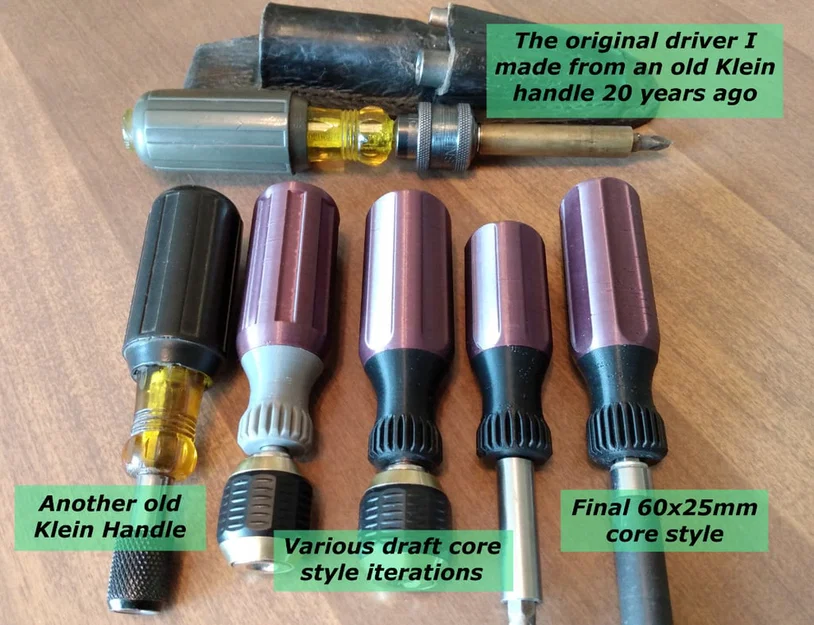 Tay cầm tua vít/dụng cụ 2 mảnh kiểu Klein dạng tham số (SCAD) - Image 4