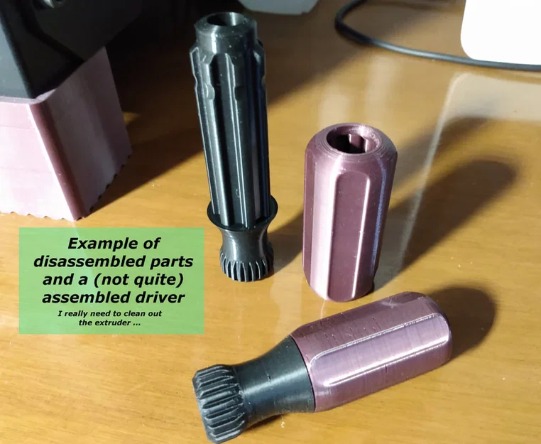 Tay cầm tua vít/dụng cụ 2 mảnh kiểu Klein dạng tham số (SCAD) - Image 6