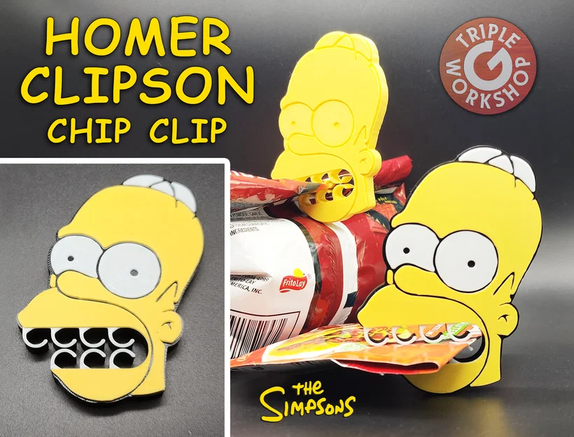 Kẹp Bịch Snack Homer Clipson (Homer Clipson Chip Clip) - Image 1