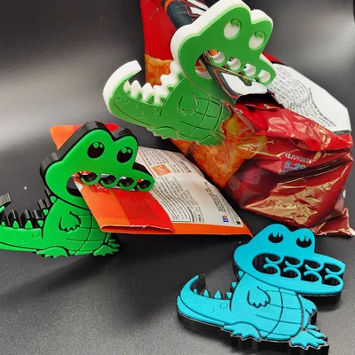 Kẹp miệng túi 3D hình cá sấu ngộ nghĩnh (Alligator Chip Clip)
