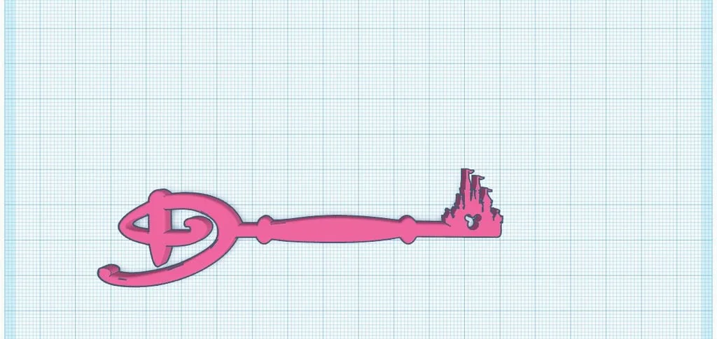 Mô hình chìa khóa lâu đài Disney (Disney fan castle key) in 3D - Image 3