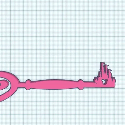 Mô hình chìa khóa lâu đài Disney (Disney fan castle key) in 3D