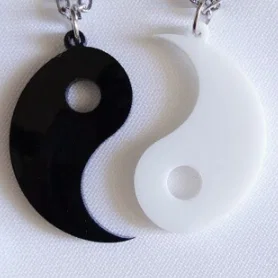 Móc khóa đôi Âm Dương (Yin Yang) - Mẫu in 3D ý nghĩa cho cặp đôi