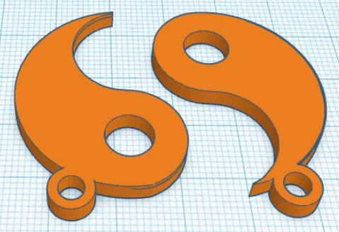 Móc khóa đôi Âm Dương (Yin Yang) - Mẫu in 3D ý nghĩa cho cặp đôi - Image 2