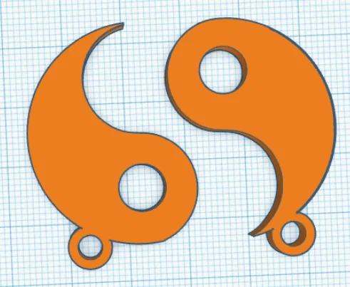 Móc khóa đôi Âm Dương (Yin Yang) - Mẫu in 3D ý nghĩa cho cặp đôi - Image 3