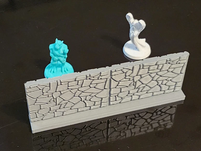 Mô hình tường đá 28mm không cần support cho game bàn cờ tabletop - Image 2