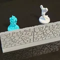 Mô hình tường đá 28mm không cần support cho game bàn cờ tabletop - Thumbnail 2