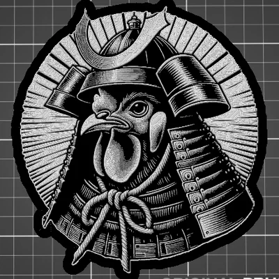Chân dung Gà Samurai