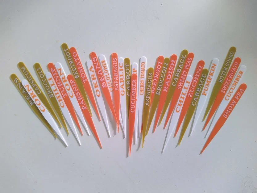 Nhãn cọc cắm rau củ phổ biến trong vườn (COMMON GARDEN VEGETABLES STAKE LABELS TAGS) - Image 1