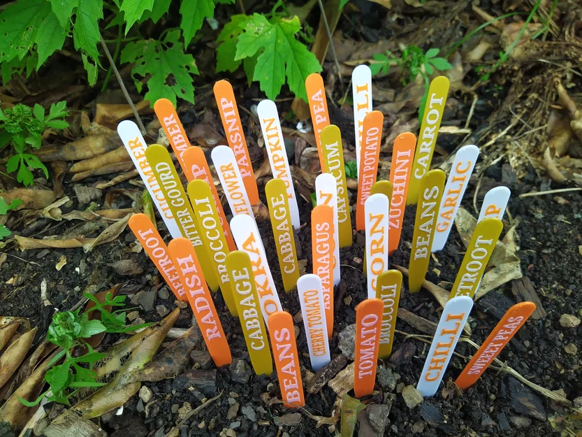 Nhãn cọc cắm rau củ phổ biến trong vườn (COMMON GARDEN VEGETABLES STAKE LABELS TAGS) - Image 2