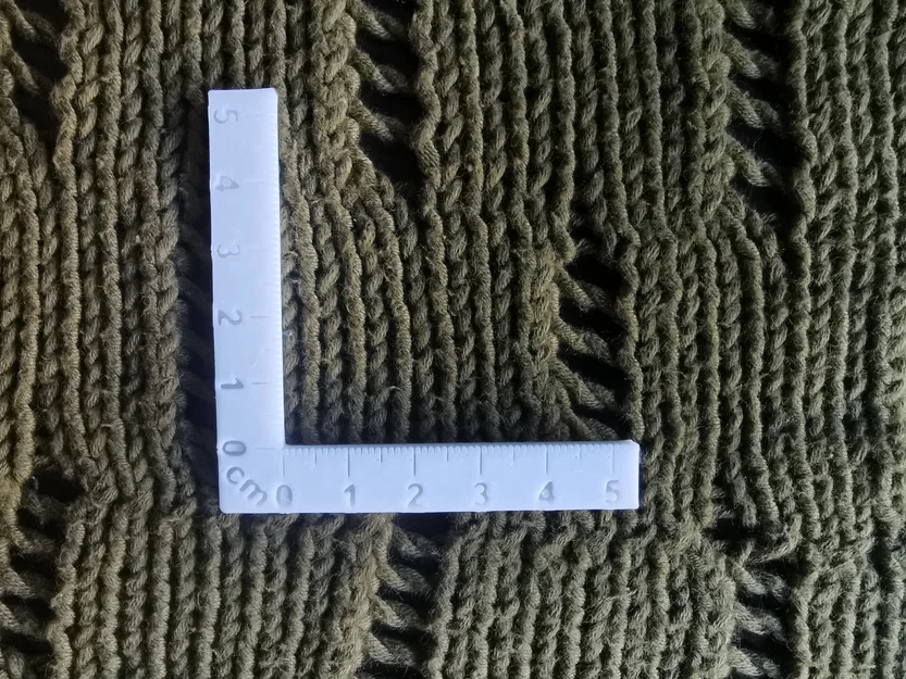 Thước đo Knitting Gauge Swatch 10cm & 4 inch (in 3D) - Image 2