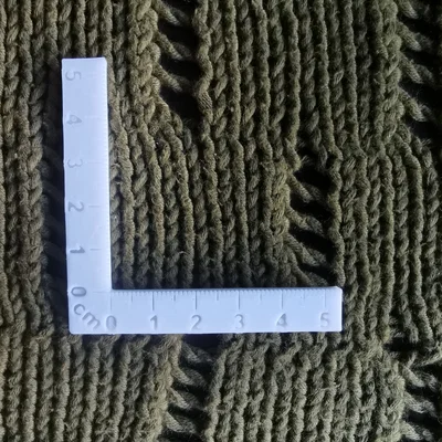 Thước đo Knitting Gauge Swatch 10cm & 4 inch (in 3D)