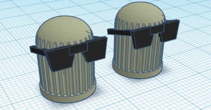 Nắp van xe đạp Schrader hình kính mát cực chất - File in 3D - Image 1