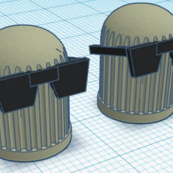Nắp van xe đạp Schrader hình kính mát cực chất - File in 3D