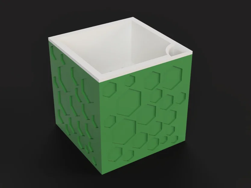 Chậu cây cảnh họa tiết lục giác 3D - Mẫu trang trí bàn làm việc đẹp - Image 1