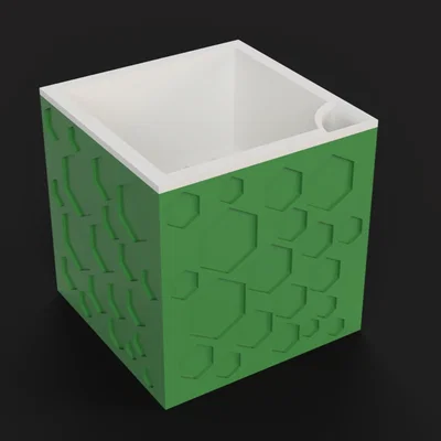 Chậu cây cảnh họa tiết lục giác 3D - Mẫu trang trí bàn làm việc đẹp