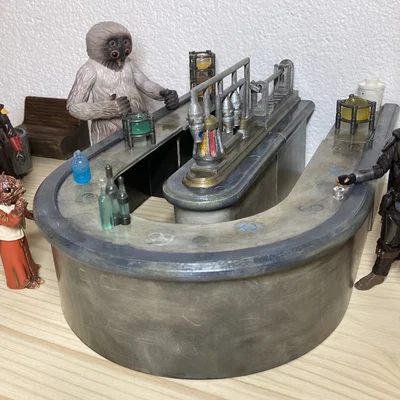 Playset cantina phong cách Star Wars cho action figures 3.75"