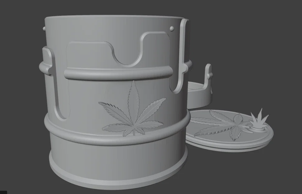 Mô hình trang trí Mini Drippy Weed Drum - Thiết kế 3D cá tính - Image 1