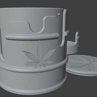 Mô hình trang trí Mini Drippy Weed Drum - Thiết kế 3D cá tính