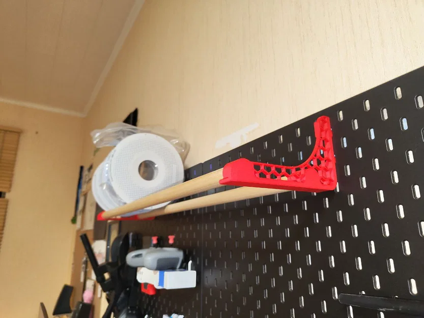 Giá treo cuộn filament 200mm cho IKEA Skadis (thanh dowel 22mm) - Image 3