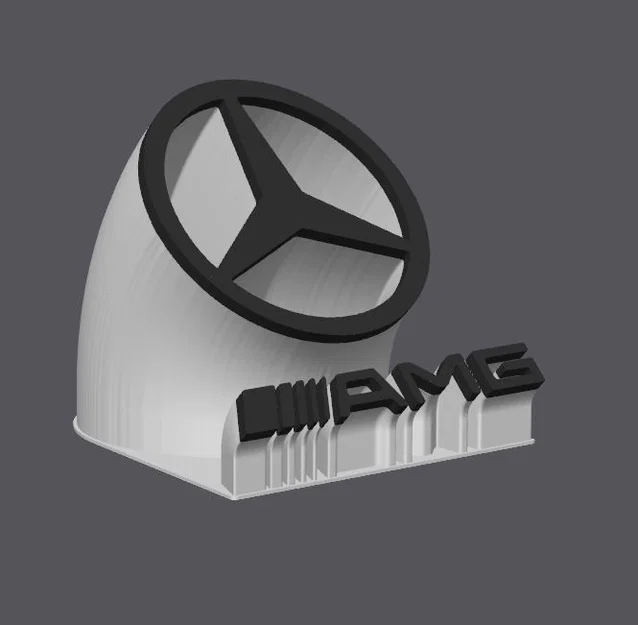 Mô hình logo 3D AMG và Mercedes-Benz trang trí bàn làm việc - Image 2