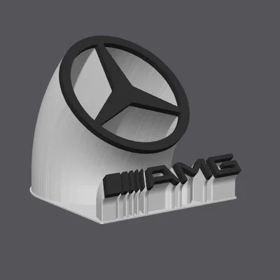 Mô hình logo 3D AMG và Mercedes-Benz trang trí bàn làm việc