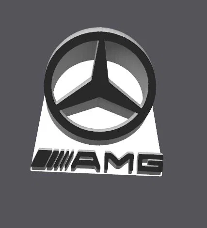 Mô hình logo 3D AMG và Mercedes-Benz trang trí bàn làm việc - Image 3