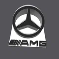 Mô hình logo 3D AMG và Mercedes-Benz trang trí bàn làm việc - Thumbnail 3