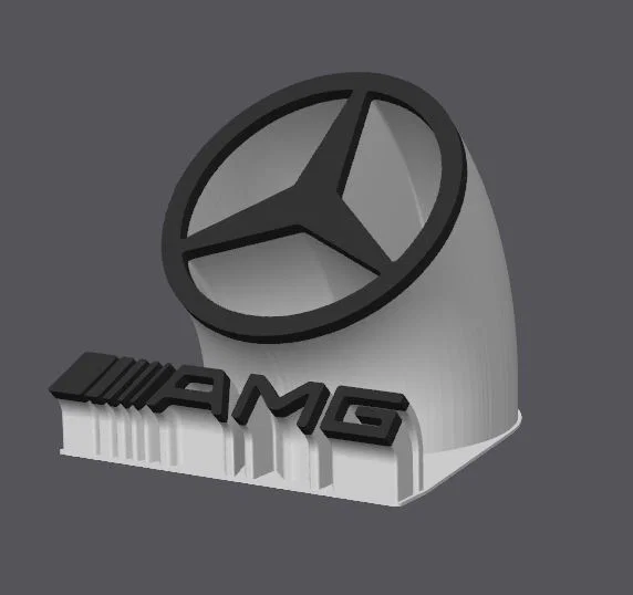 Mô hình logo 3D AMG và Mercedes-Benz trang trí bàn làm việc - Image 4