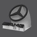 Mô hình logo 3D AMG và Mercedes-Benz trang trí bàn làm việc - Thumbnail 4